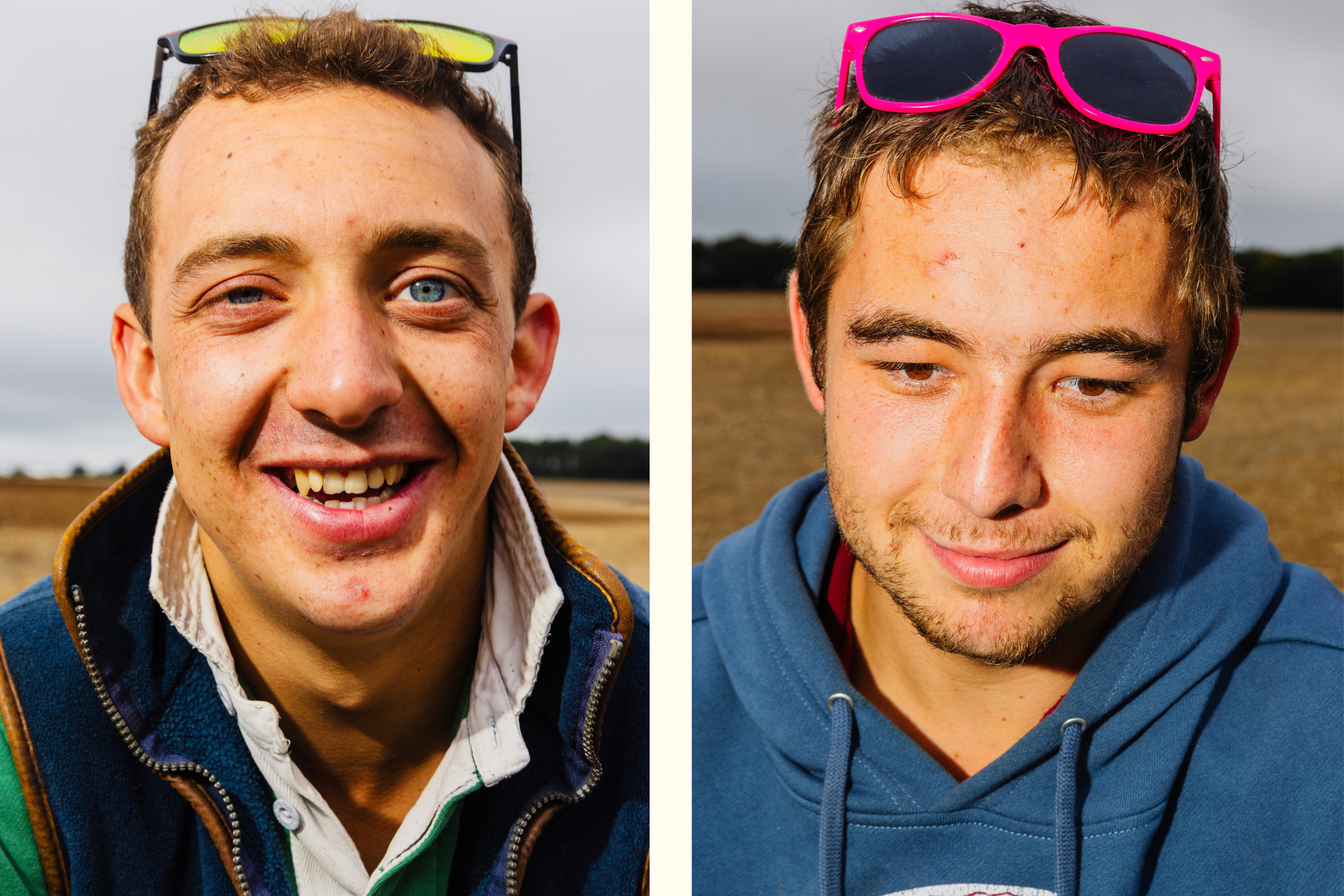 Tristan Hayter, right, and a member of the Puddletown Young Farmers in Dorset (Jennifer Forward-Hayter)