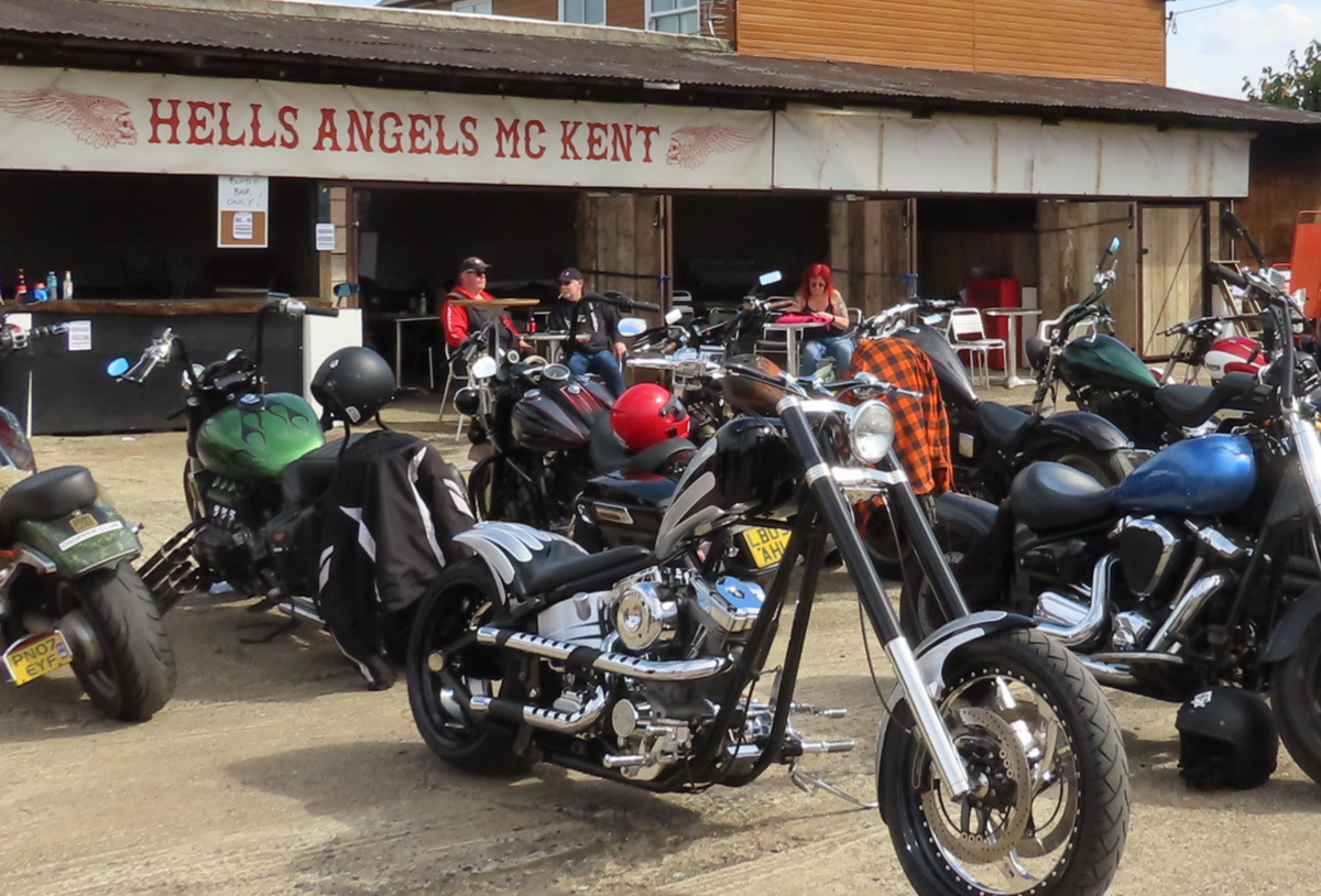 Hells Angels in England's garden